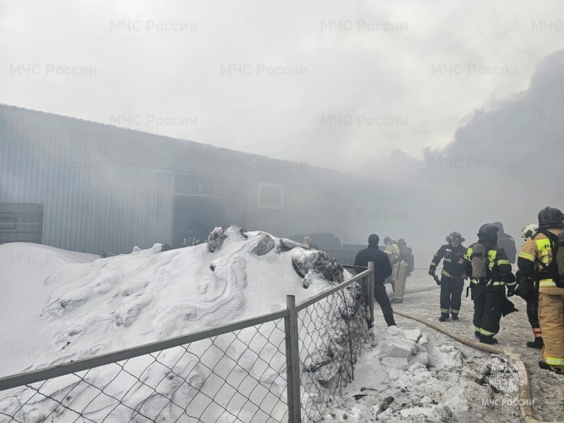 Пожар в городе Барнауле