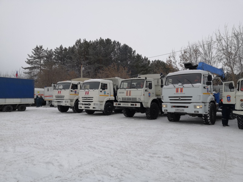 Развертывание ППУ и АМГ ГУ МЧС России по Алтайскому краю 18.02.2021